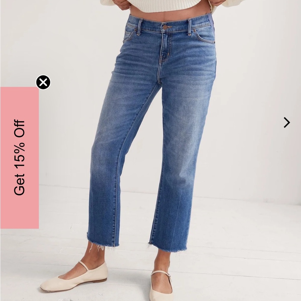 Hatch The Crop Maternity Jeans - Indigo